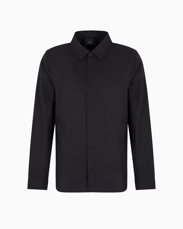 ARMANI EXCHANGE  Camicia Logo Allover Su Tinta Gr Uomo |  JEK PIT