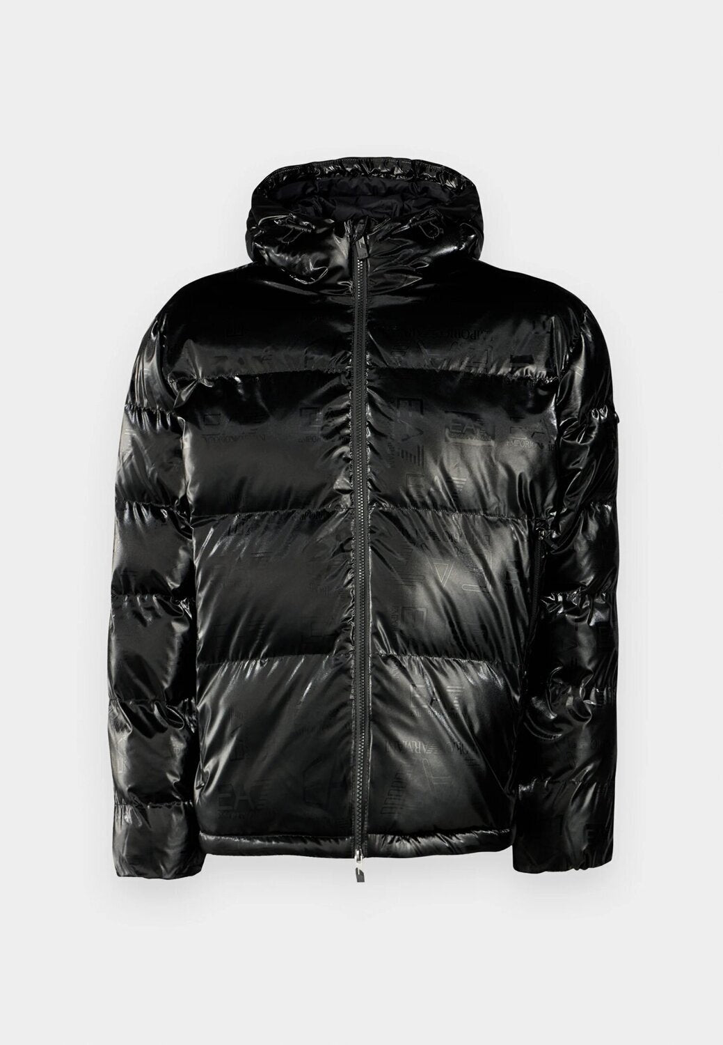EMPORIO ARMANI EA7  Piumino Capp. Lucido Logo Allover Uomo |  JEK PIT