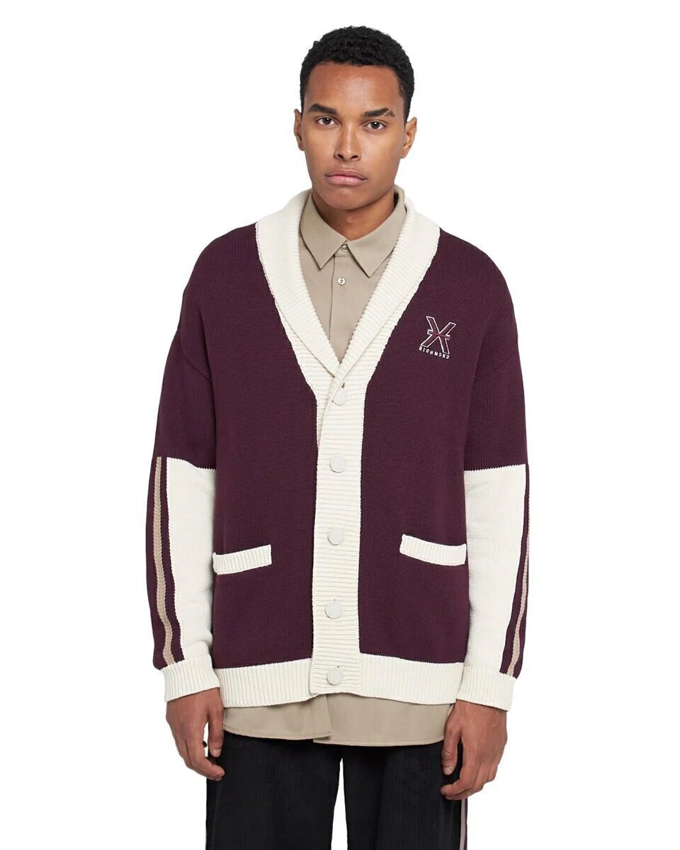 JOHN RICHMOND X  Cardigan Bicolor Con Collo Uomo |  JEK PIT