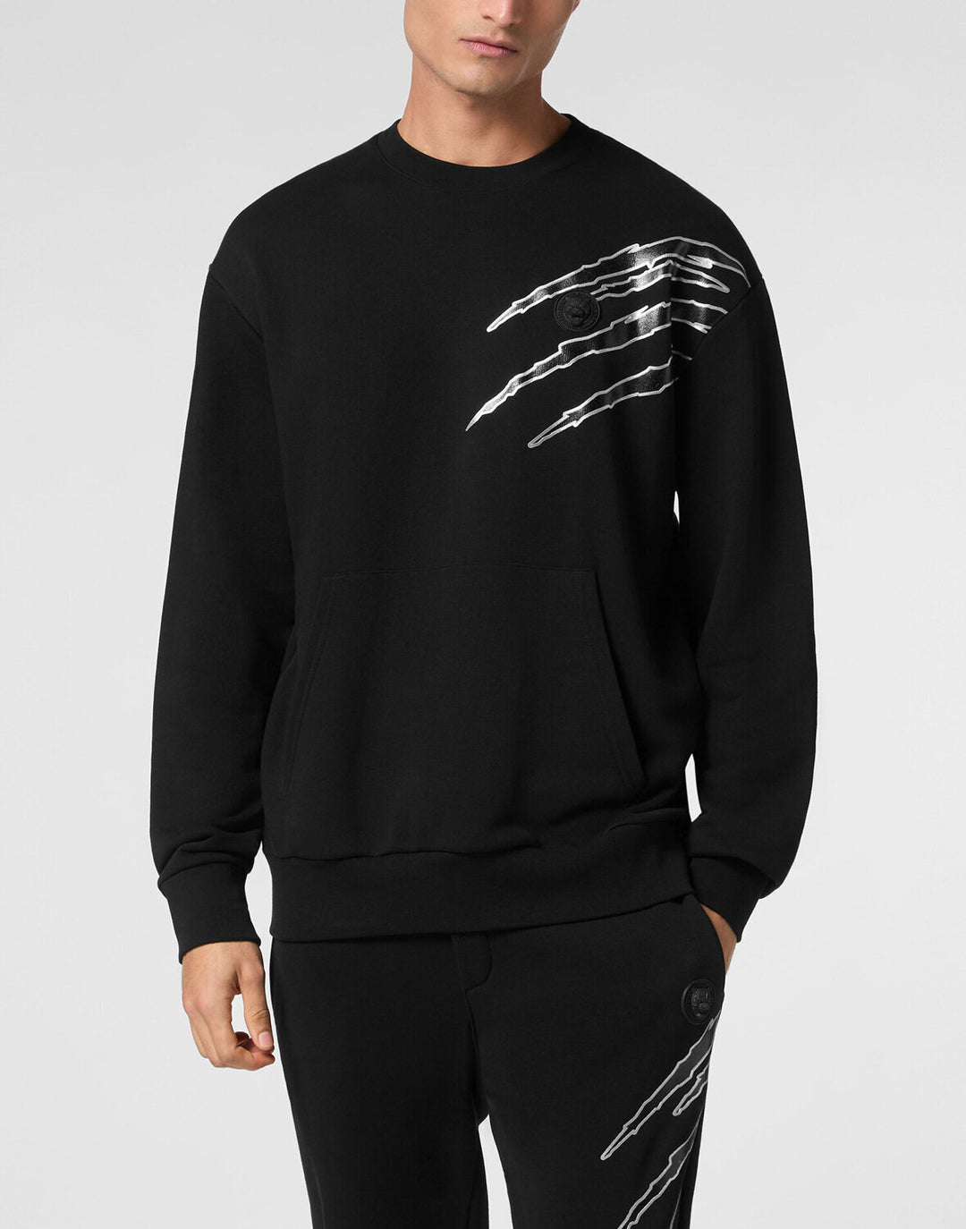 PLEIN SPORT  Felpa Con Stampa e Logo Tiger Uomo |  JEK PIT