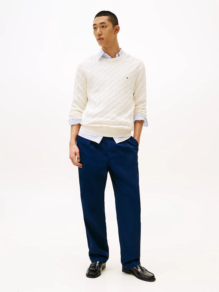TOMMY HILFIGER  Maglione Giro Intrecciato Cable Uomo |  JEK PIT