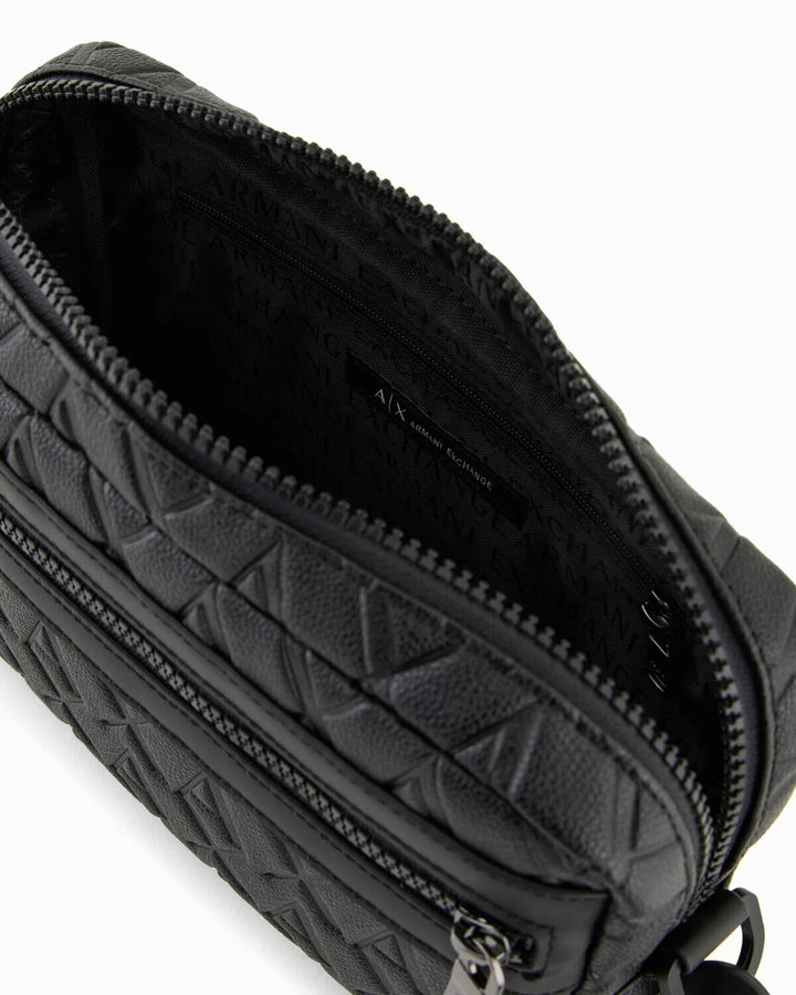 ARMANI EXCHANGE  Pochette Pelle 2 Zip Logo Allover Uomo |  JEK PIT
