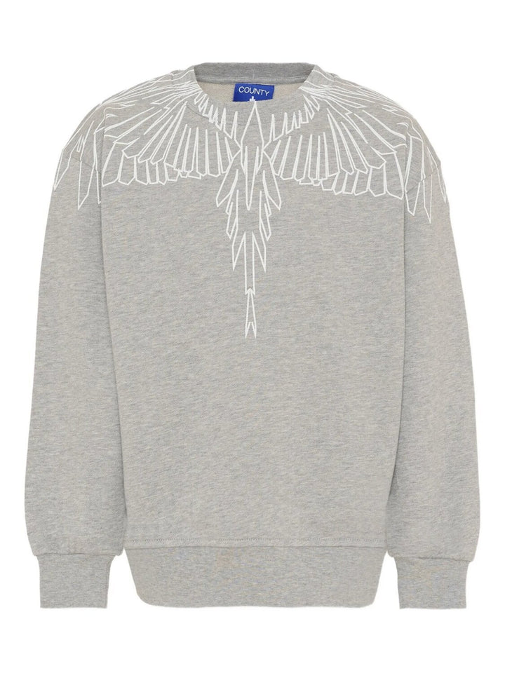 COUNTY OF MILAN - BURLON  Felpa Giro Aquila Geometrica Uomo |  JEK PIT