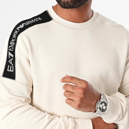 EMPORIO ARMANI EA7  Felpa Giro Logo Spalla Uomo |  JEK PIT