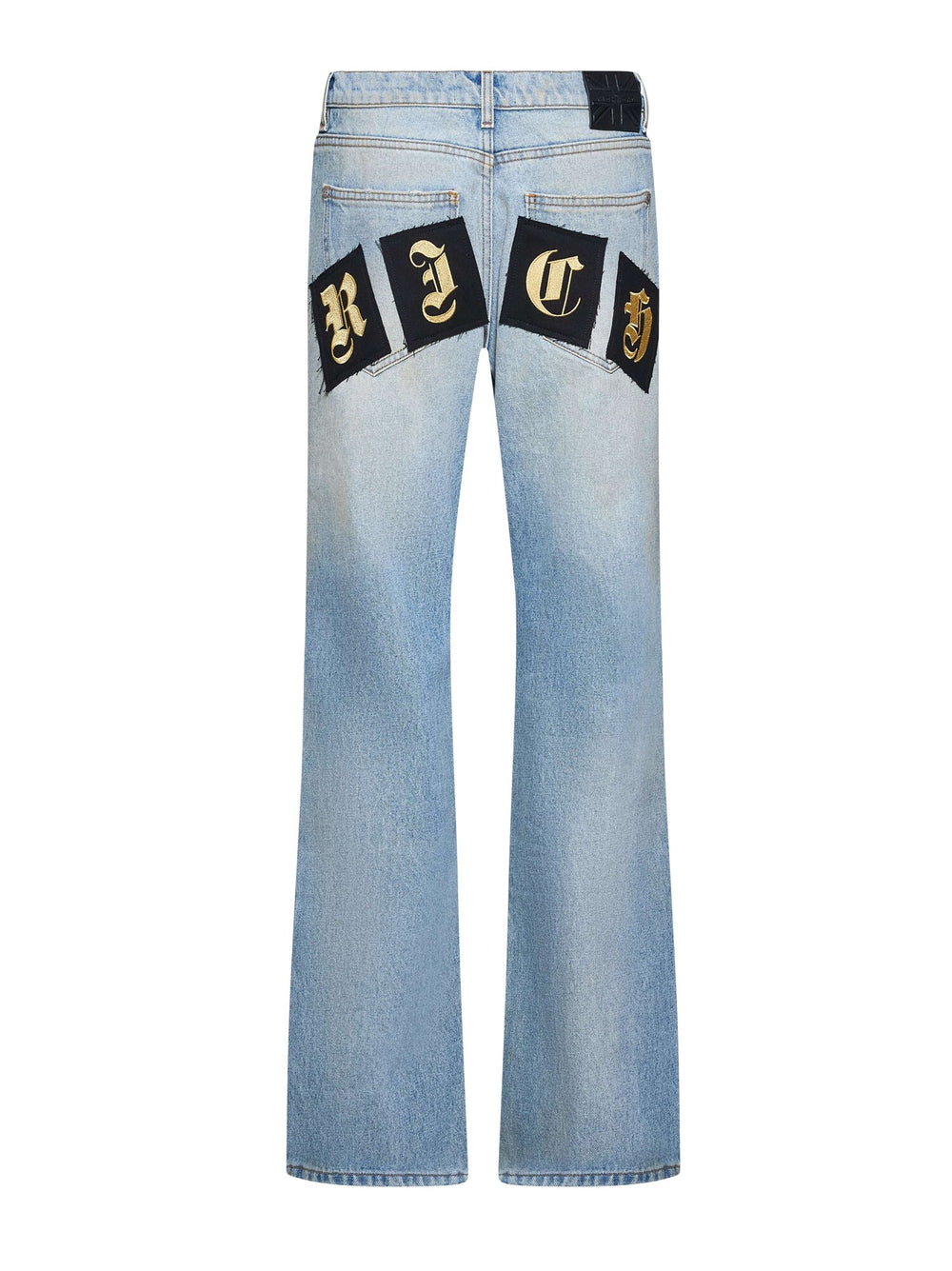 JOHN RICHMOND  Jeans Strappato Con Stampa Oro Retro Uomo |  JEK PIT