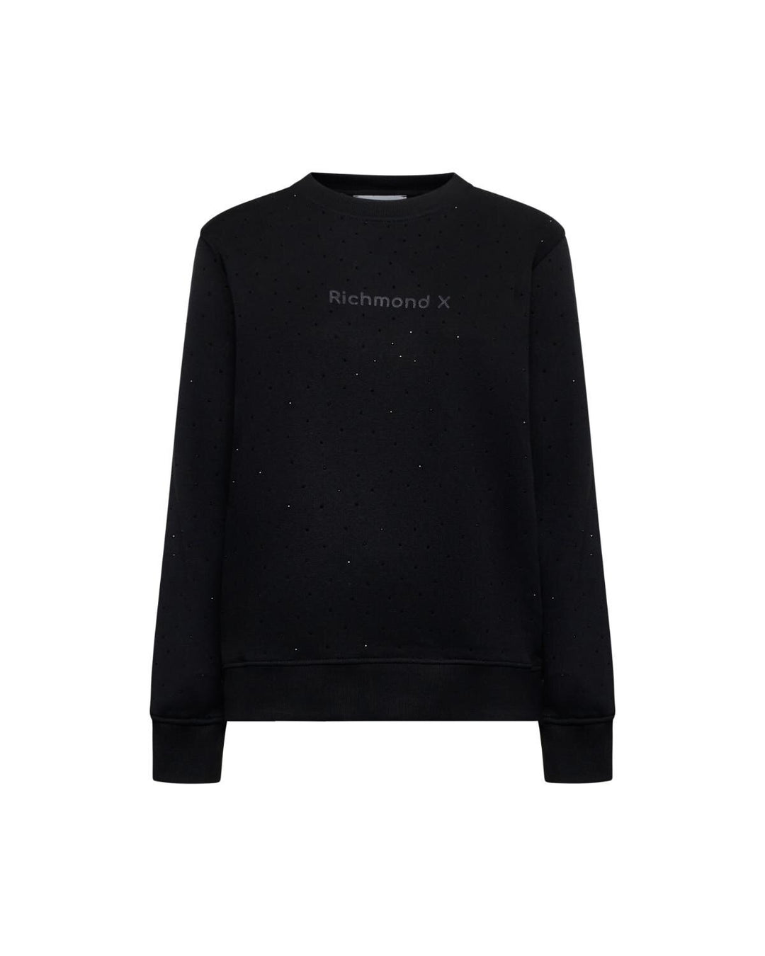 JOHN RICHMOND X  Felpa a Giro Con Strass Allover Donna |  JEK PIT