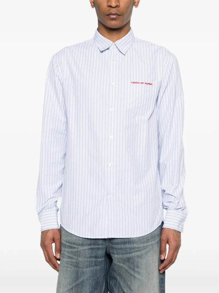 VISON OF SUPER  Camicia a Righe Con Ricamo Uomo |  JEK PIT