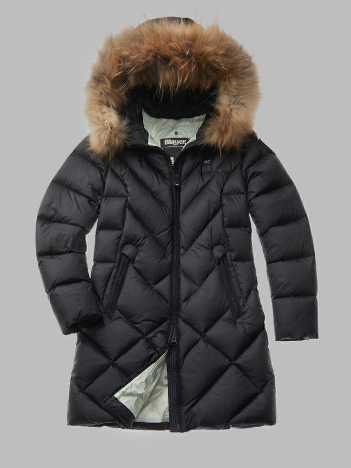 BLAUER  Giubbotto Lungo Con Pelliccia Tri Donna |  JEK PIT