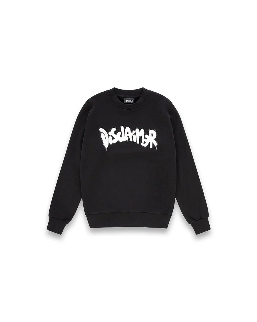 DISCLAIMER  Felpa a Giro Logo Con Strass Grande Uomo |  JEK PIT