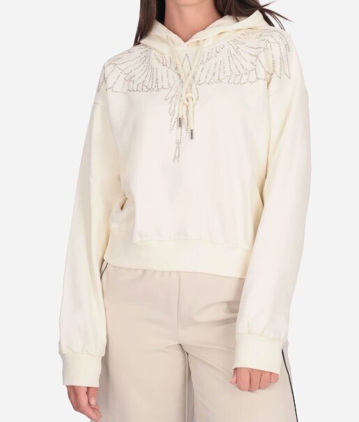 COUNTY OF MILAN - BURLON  Felpa Con Cappuccio Acquila Strass Donna |  JEK PIT