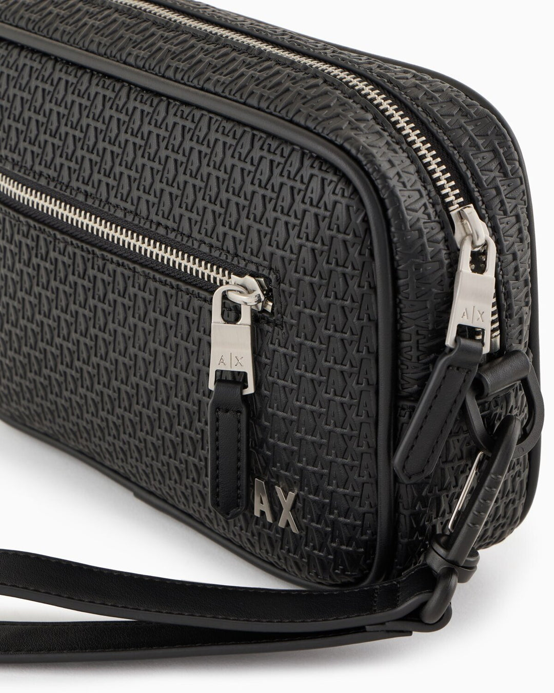 ARMANI EXCHANGE  Pochette Pelle Doppia Zip Logo Allover Uomo |  JEK PIT