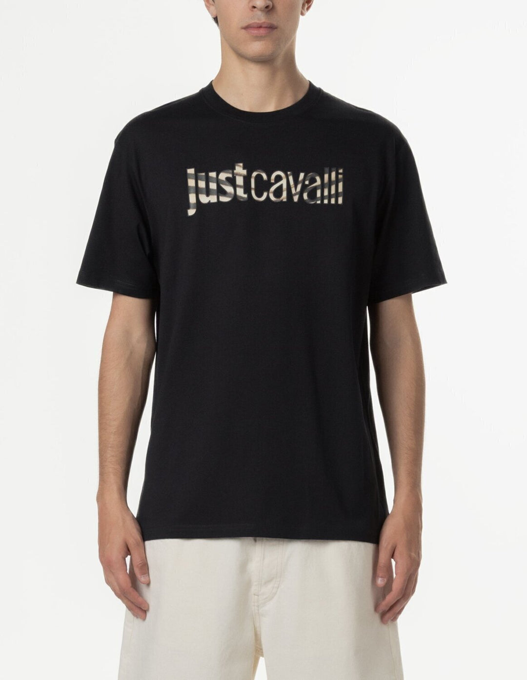 JUST CAVALLI  t-Shirt Logo Allover Leopardato Gr Uomo |  JEK PIT