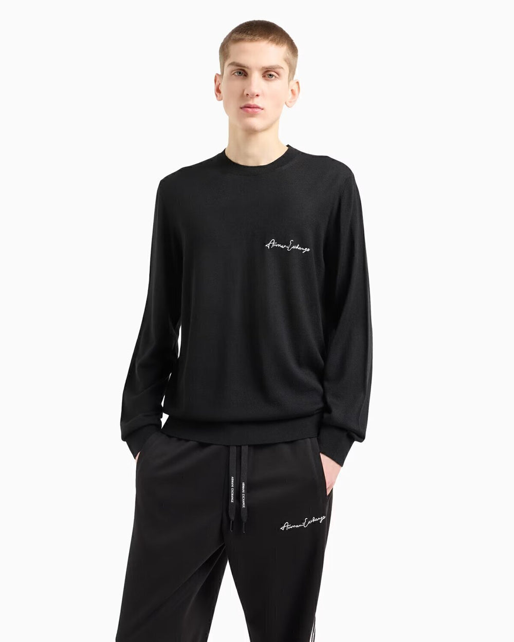 ARMANI EXCHANGE  Maglione Giro Logo Corsivo Pc Uomo |  JEK PIT