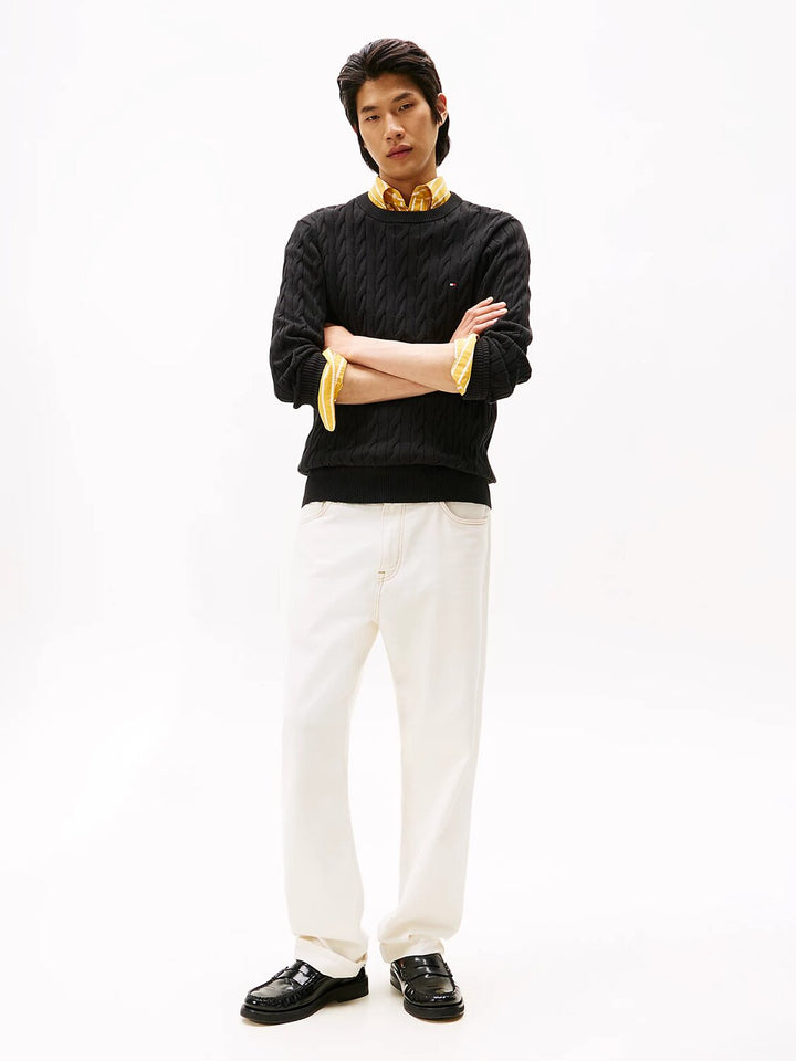TOMMY HILFIGER  Maglione Giro Intrecciato Cable Uomo |  JEK PIT