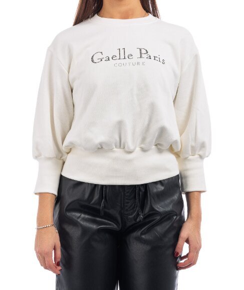 GAELLE  Felpa Giro Logo Brillantini Donna |  JEK PIT