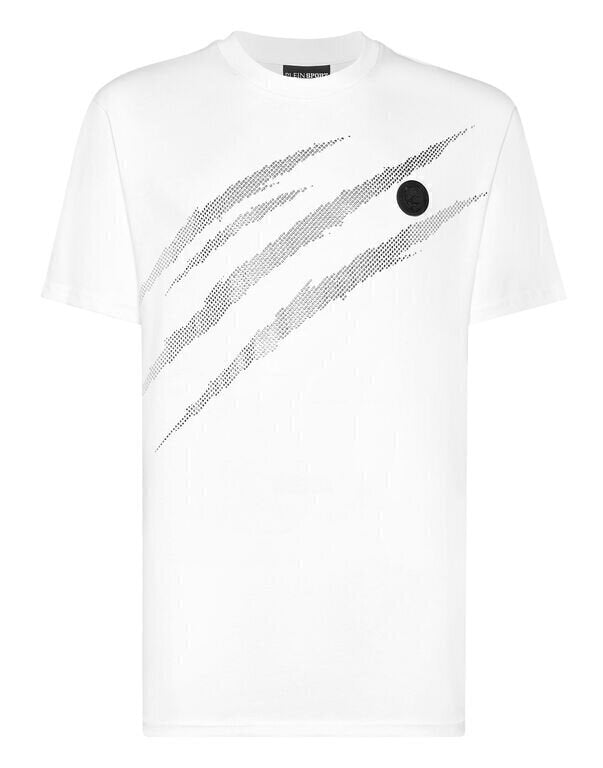 PLEIN SPORT  t-Shirt Round Neck Logo Tiger e Borchie Uomo |  JEK PIT