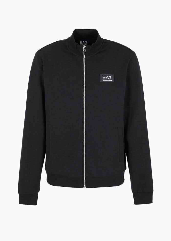 EMPORIO ARMANI EA7  Felpa Zip Con Logo Argentato Uomo |  JEK PIT