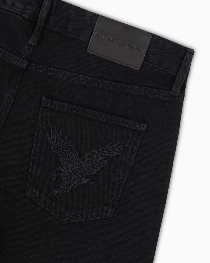Jeans 5 Pockets Slim Logo Aquila Uomo - JEK PIT