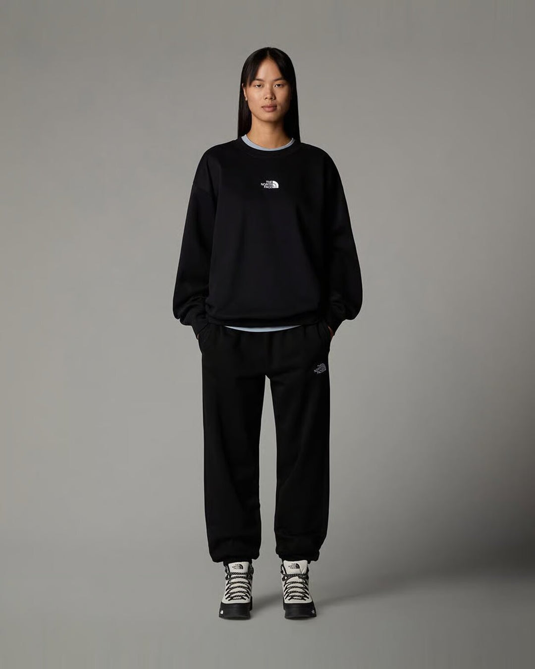 THE NORTH FACE  Felpa w Ess Os Crew Logo Fronte-Retro Donna |  JEK PIT