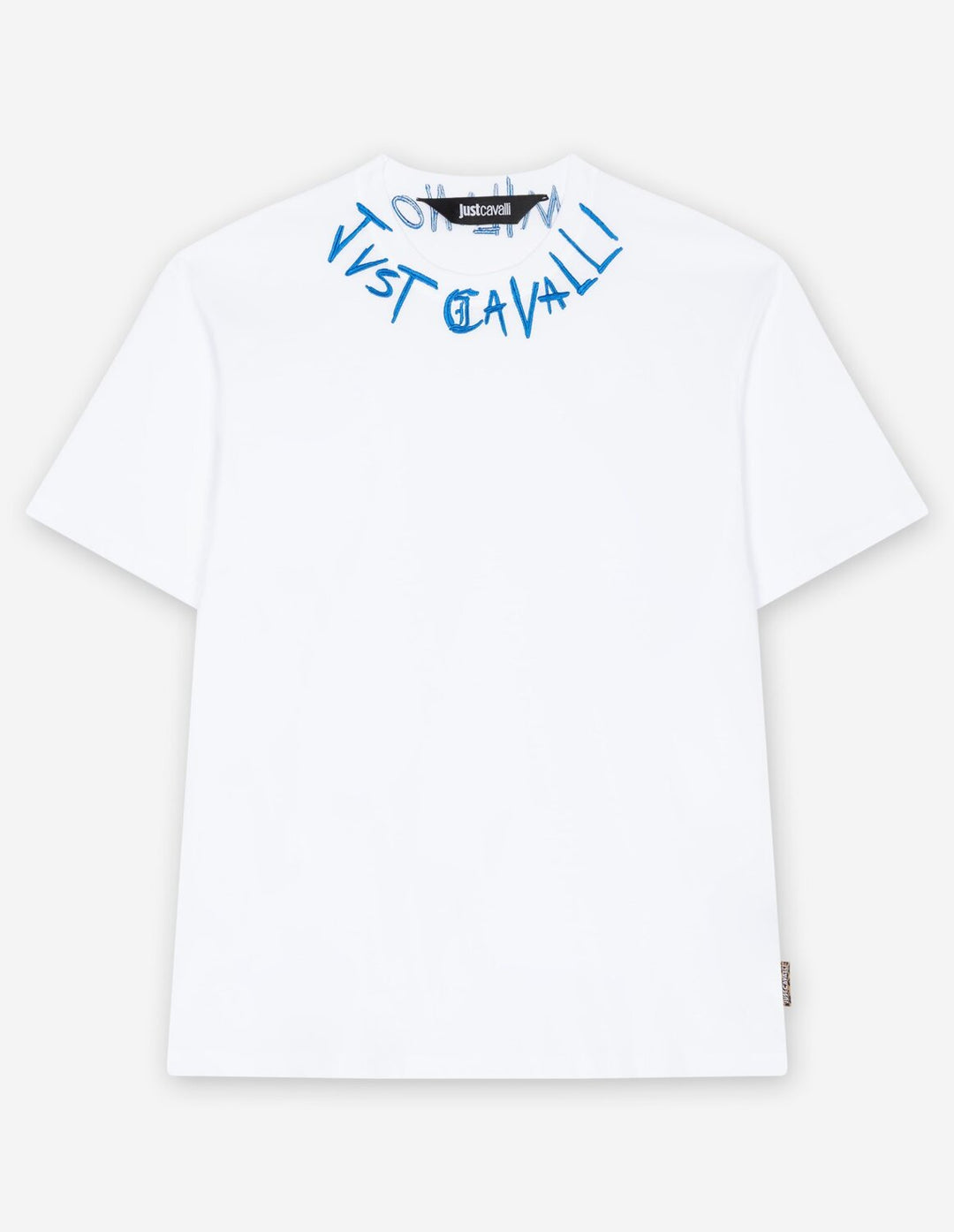 JUST CAVALLI  t-Shirt Con Ricamo Su Collo Uomo |  JEK PIT