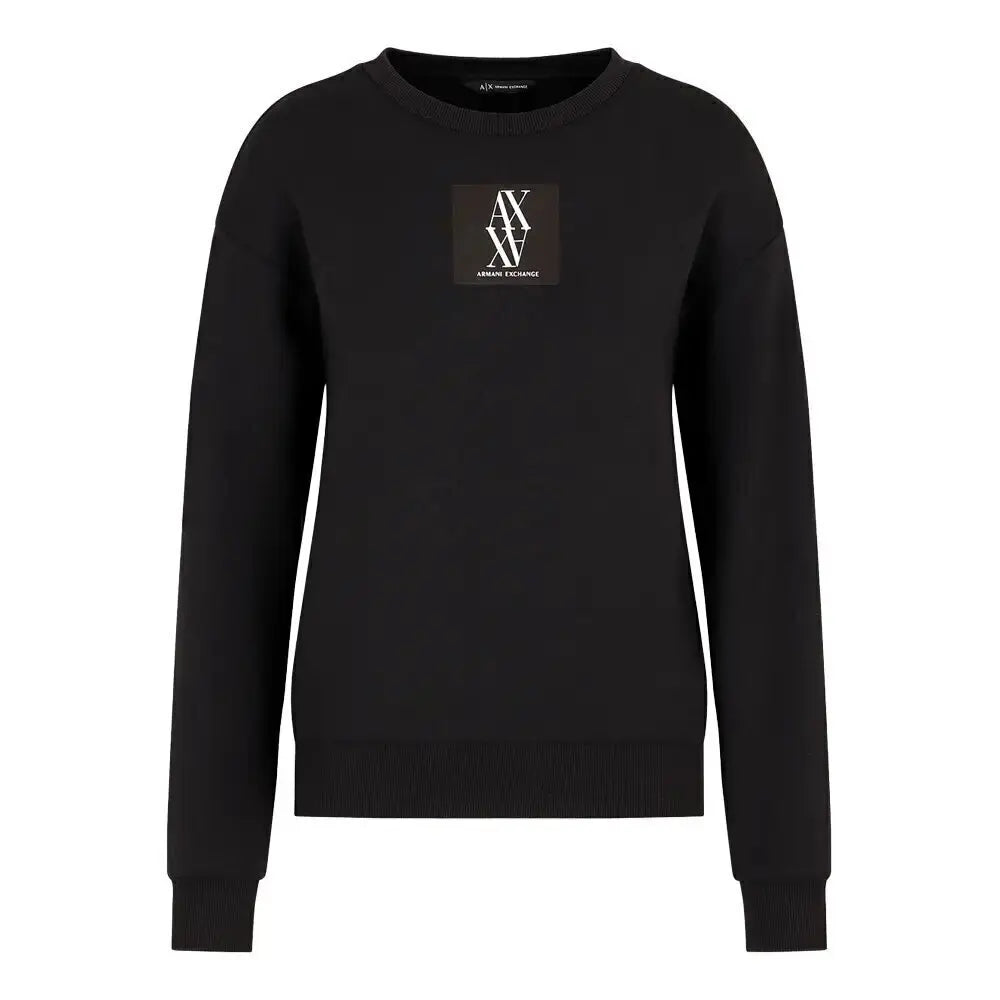 ARMANI EXCHANGE  Felpa Giro Logo Reverse In Riquadro Donna |  JEK PIT