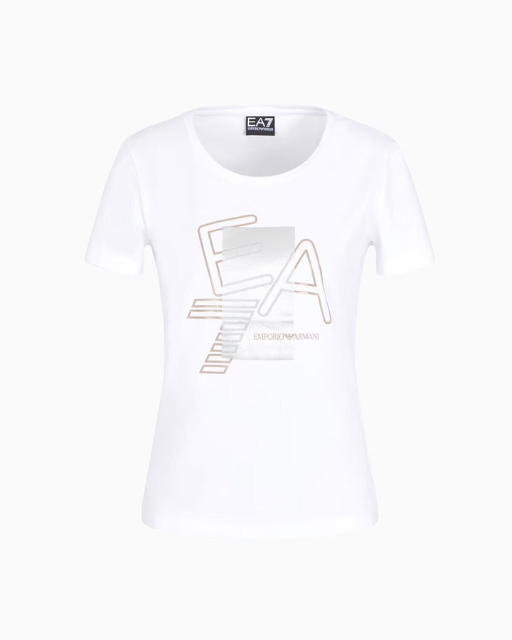 EMPORIO ARMANI EA7  t-Shirt Train Logo Series Inserto Donna |  JEK PIT