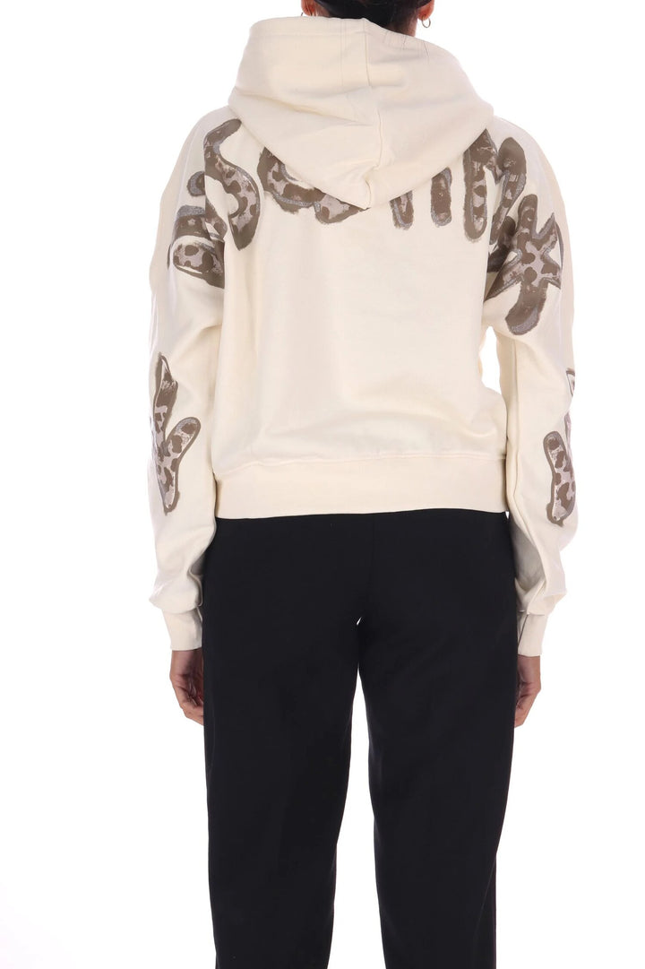 DISCLAIMER  Felpa Crop Con Cappuccio Stampa Retro Donna |  JEK PIT