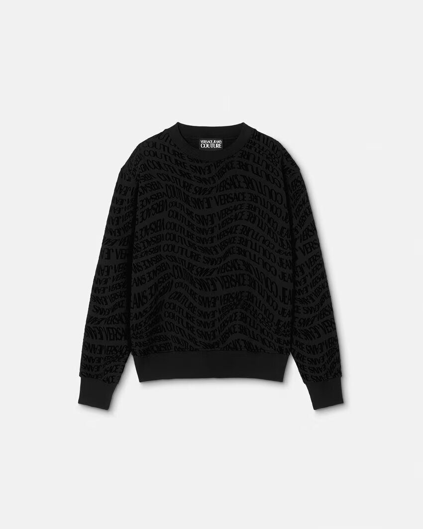 VERSACE JEANS  Felpa Giro Flock Liquify Uomo |  JEK PIT