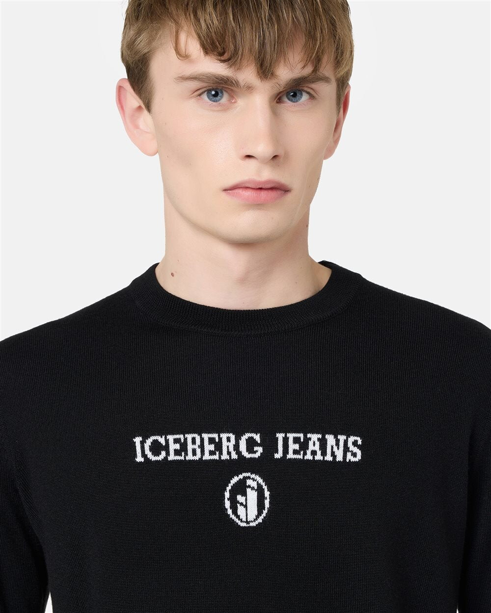 ICEBERG JEANS  Maglione Girocollo Logo Piccolo Uomo |  JEK PIT