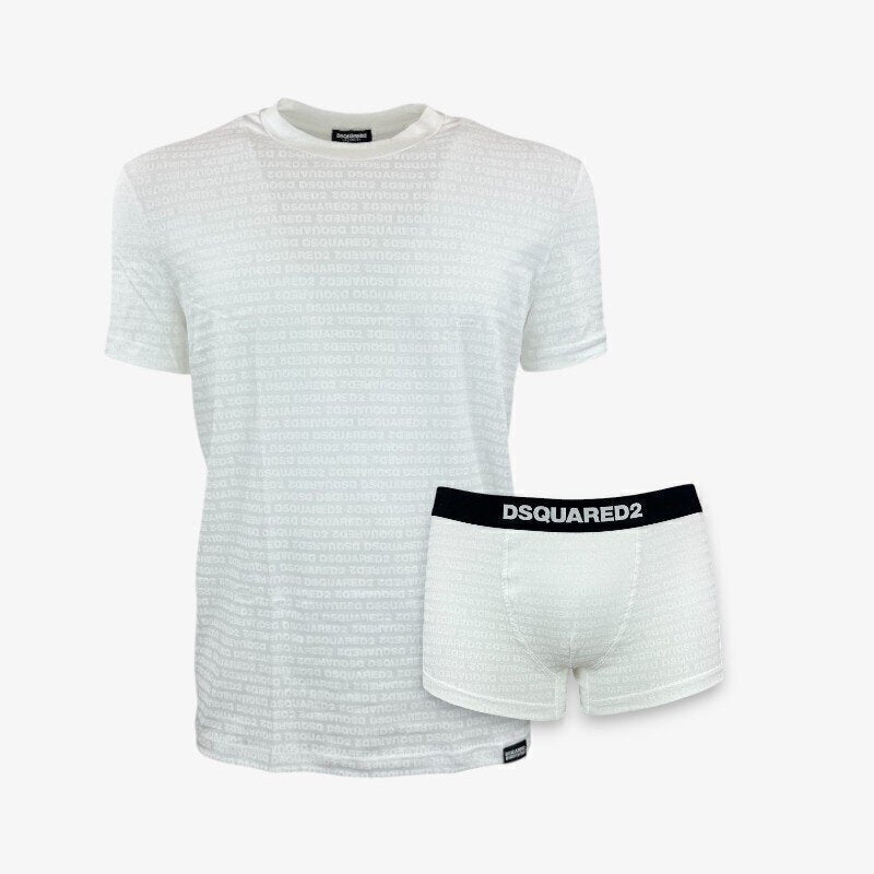 DSQUARED2  Completo t-Shirt e Boxer Allover Uomo |  JEK PIT
