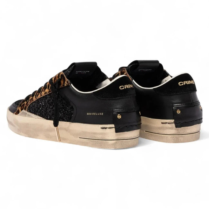 CRIME LONDON  Scarpa Sk8 Deluxe Strass Patch Rossa Donna |  JEK PIT