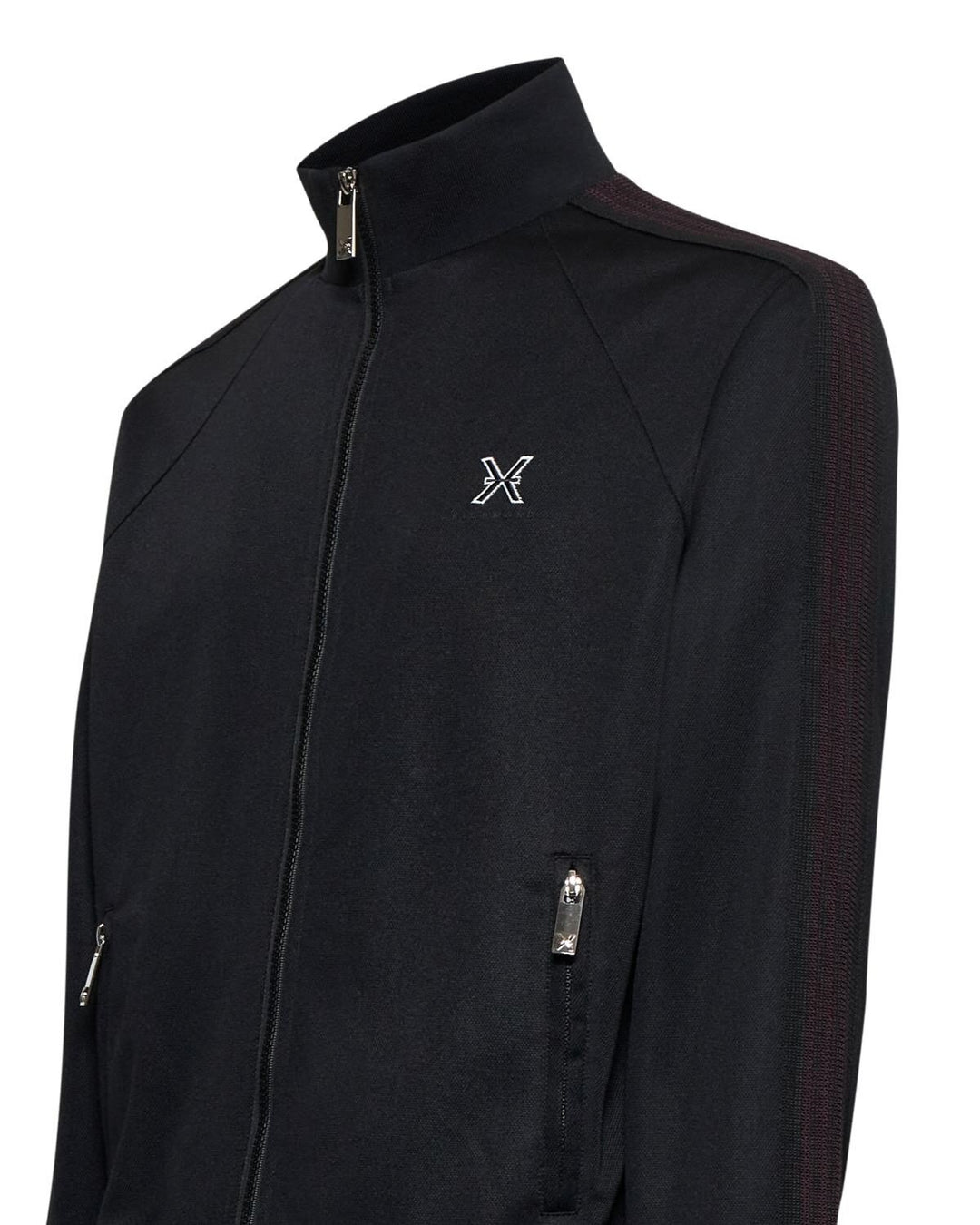 JOHN RICHMOND X  Felpa Con Zip Banda Spalla Bicolor Uomo |  JEK PIT