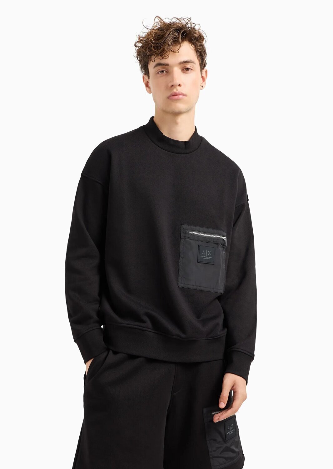 ARMANI EXCHANGE  Felpa a Giro Taschino Con Zip Uomo |  JEK PIT