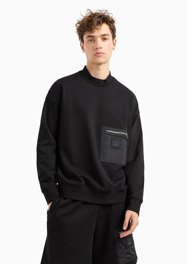 ARMANI EXCHANGE  Felpa a Giro Taschino Con Zip Uomo |  JEK PIT