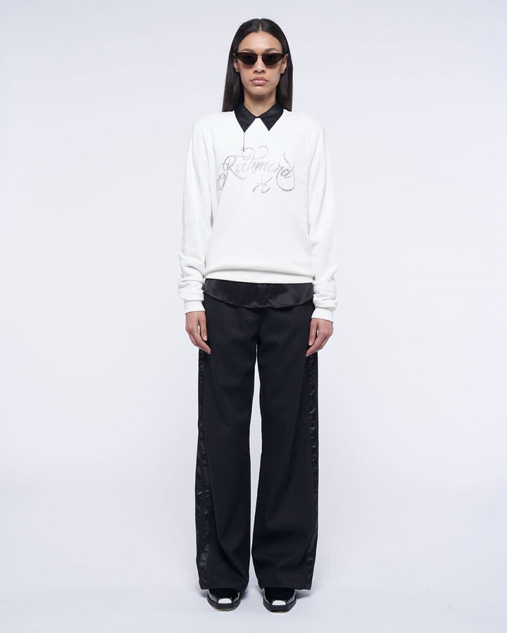 JOHN RICHMOND X  Felpa Giro Logo Brillantini Donna |  JEK PIT