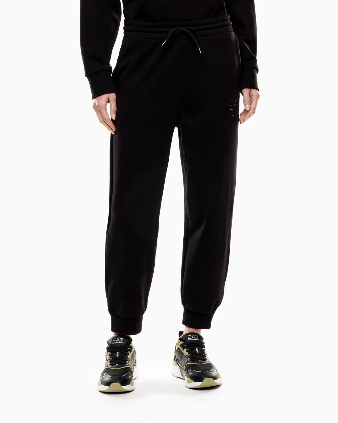 EMPORIO ARMANI EA7  Pantalone In Felpa Train Logo Argentato Donna |  JEK PIT