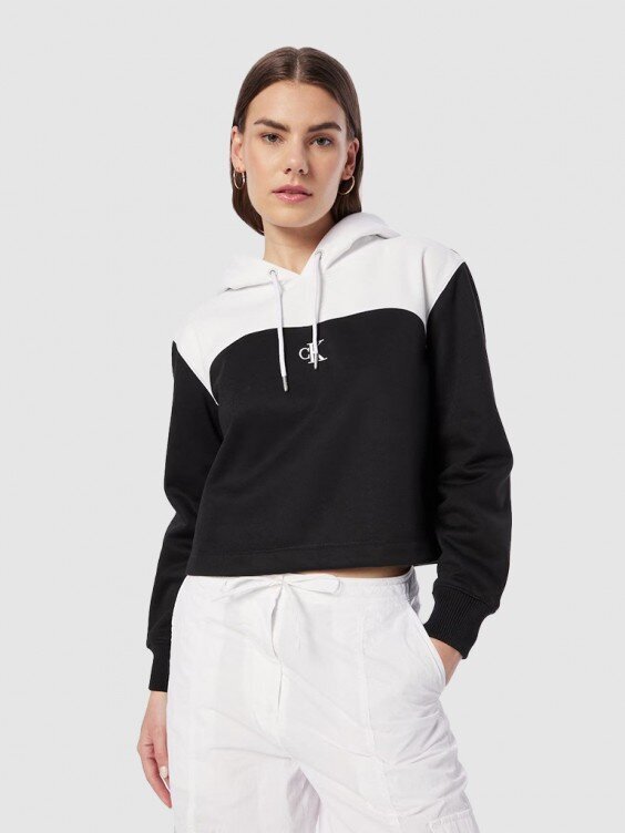 CALVIN KLEIN  Felpa Bicolor Corta Donna |  JEK PIT