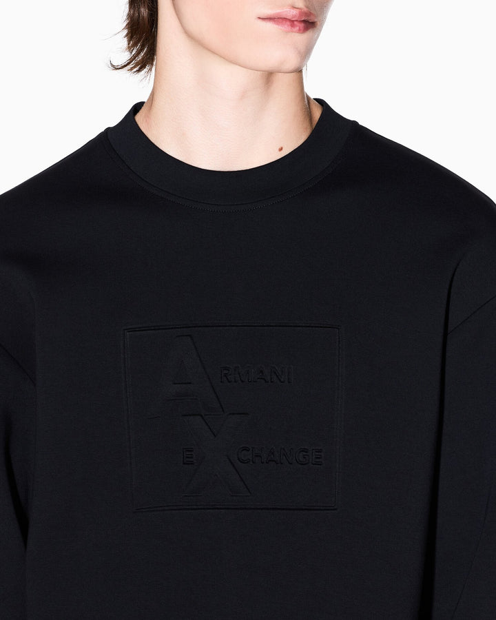 ARMANI EXCHANGE  Felpa Giro Logo Embossed Uomo |  JEK PIT