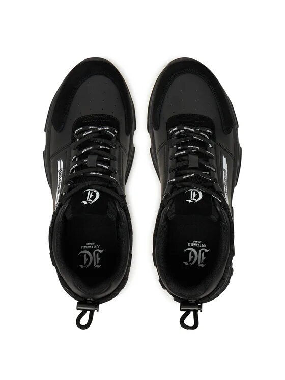 JUST CAVALLI  Sneakers Con Lacci Logati e Camoscio Uomo |  JEK PIT