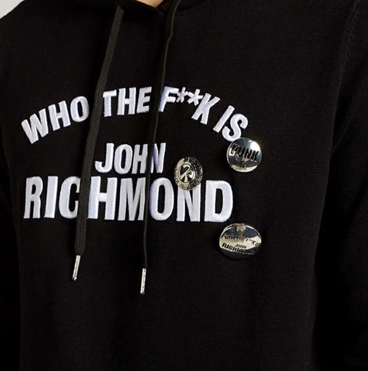 JOHN RICHMOND  Felpa Con Cappucio e Ricamo Centrale Uomo |  JEK PIT
