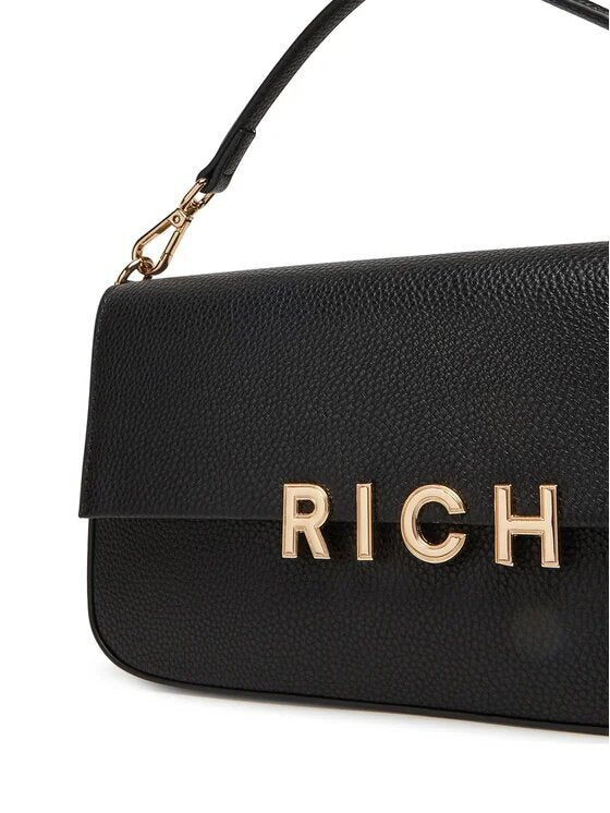 JOHN RICHMOND  Borsa Shoulder Logo Metallico Dorato Donna |  JEK PIT