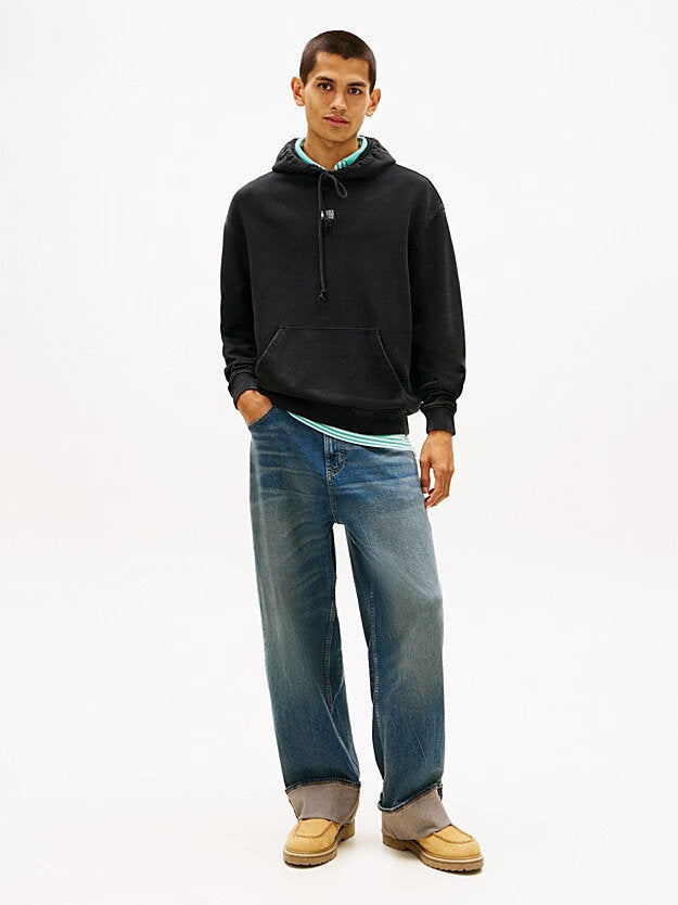 TOMMY JEANS  Felpa Con Cappuccio Con Logo Centrale Uomo |  JEK PIT