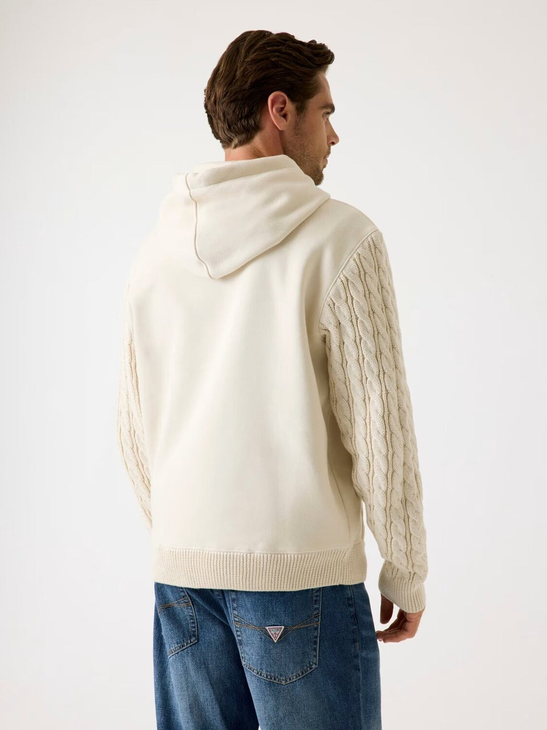 GUESS  Felpa Con Cappuccio Misto Maglia Uomo |  JEK PIT