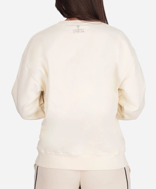 COUNTY OF MILAN - BURLON  Felpa a Giro Logo Aquila Con Strass Donna |  JEK PIT
