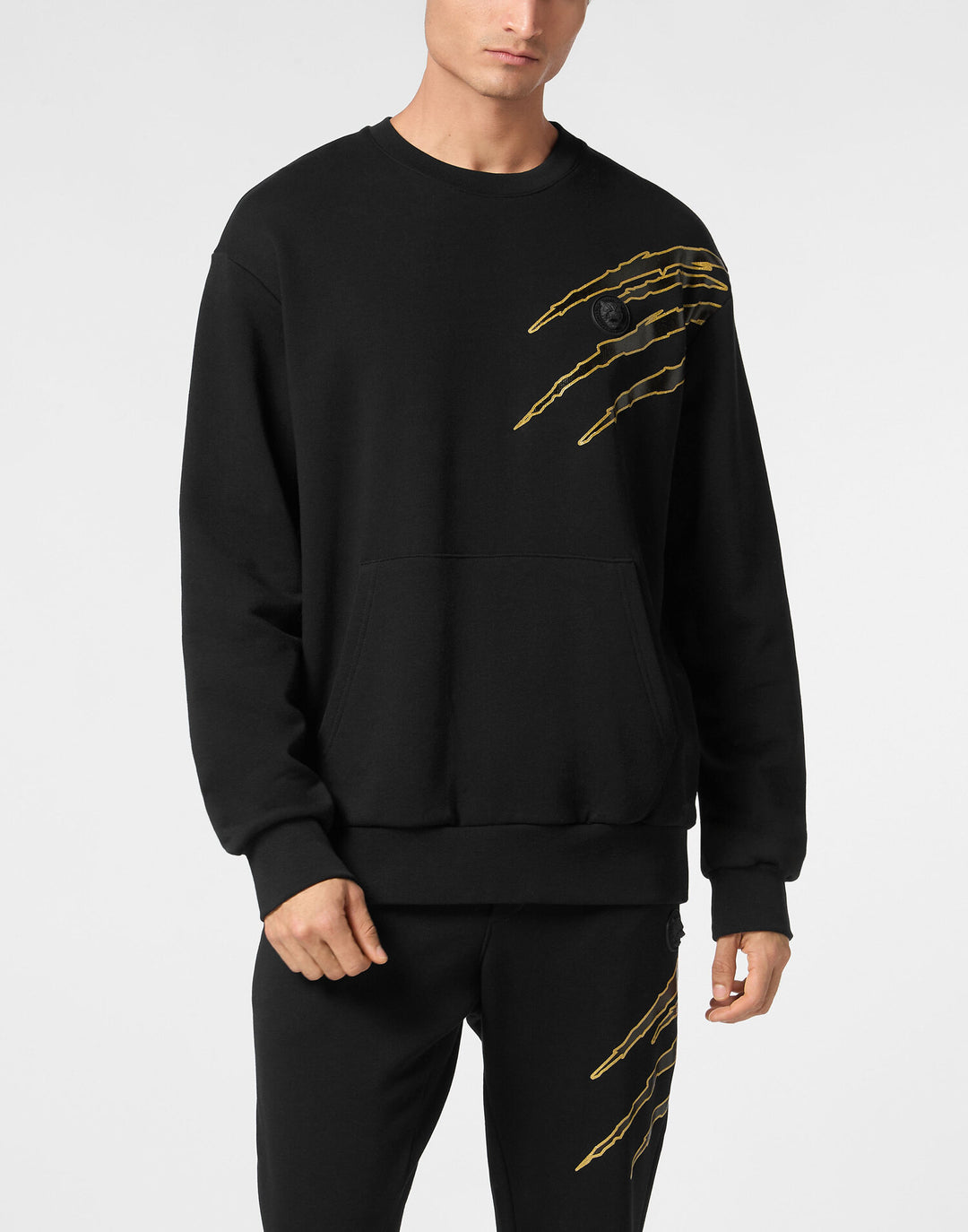 PLEIN SPORT  Felpa Con Stampa e Logo Tiger Uomo |  JEK PIT