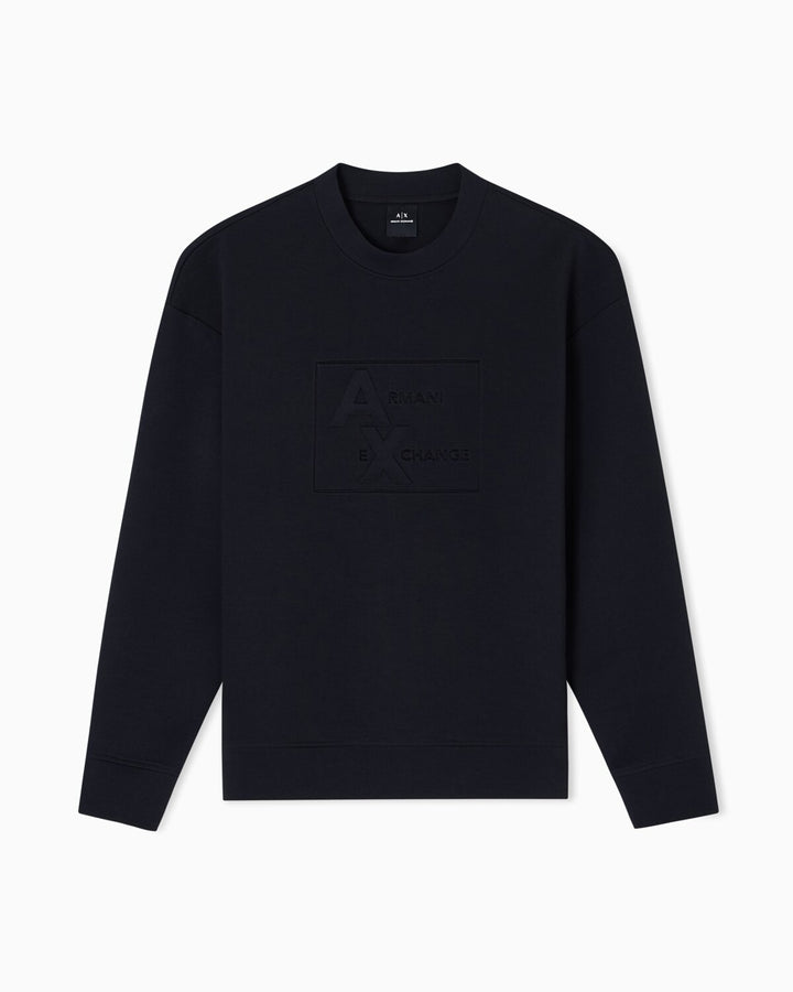 ARMANI EXCHANGE  Felpa Giro Logo Embossed Uomo |  JEK PIT