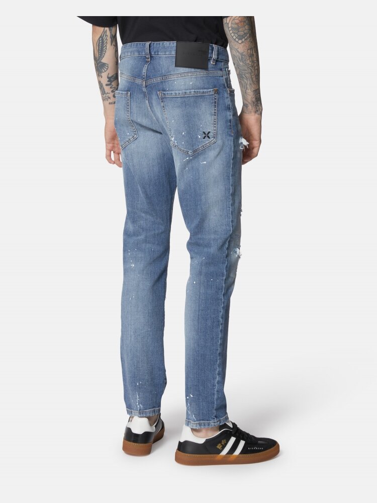 JOHN RICHMOND X  Jeans Sky Skynny Fit Strappato Uomo |  JEK PIT