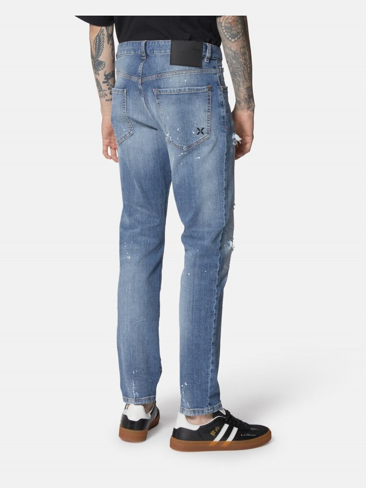 JOHN RICHMOND X  Jeans Sky Skynny Fit Strappato Uomo |  JEK PIT
