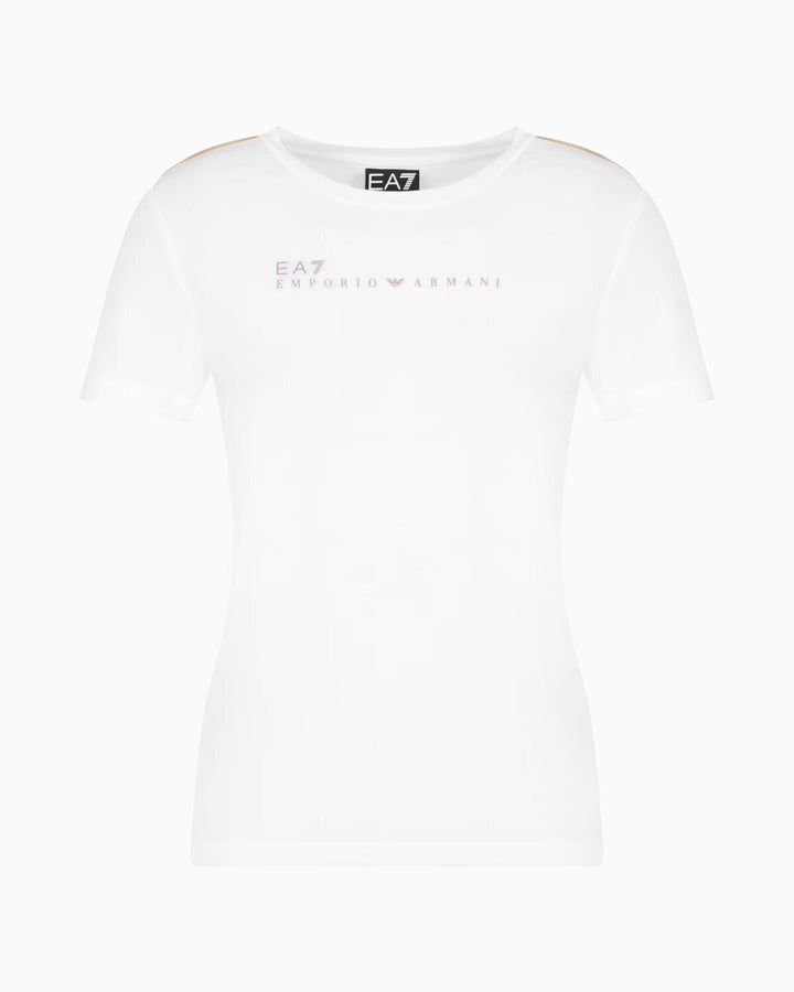 EMPORIO ARMANI EA7  t-Shirt Natural Ventus7 Logo Pc Donna |  JEK PIT
