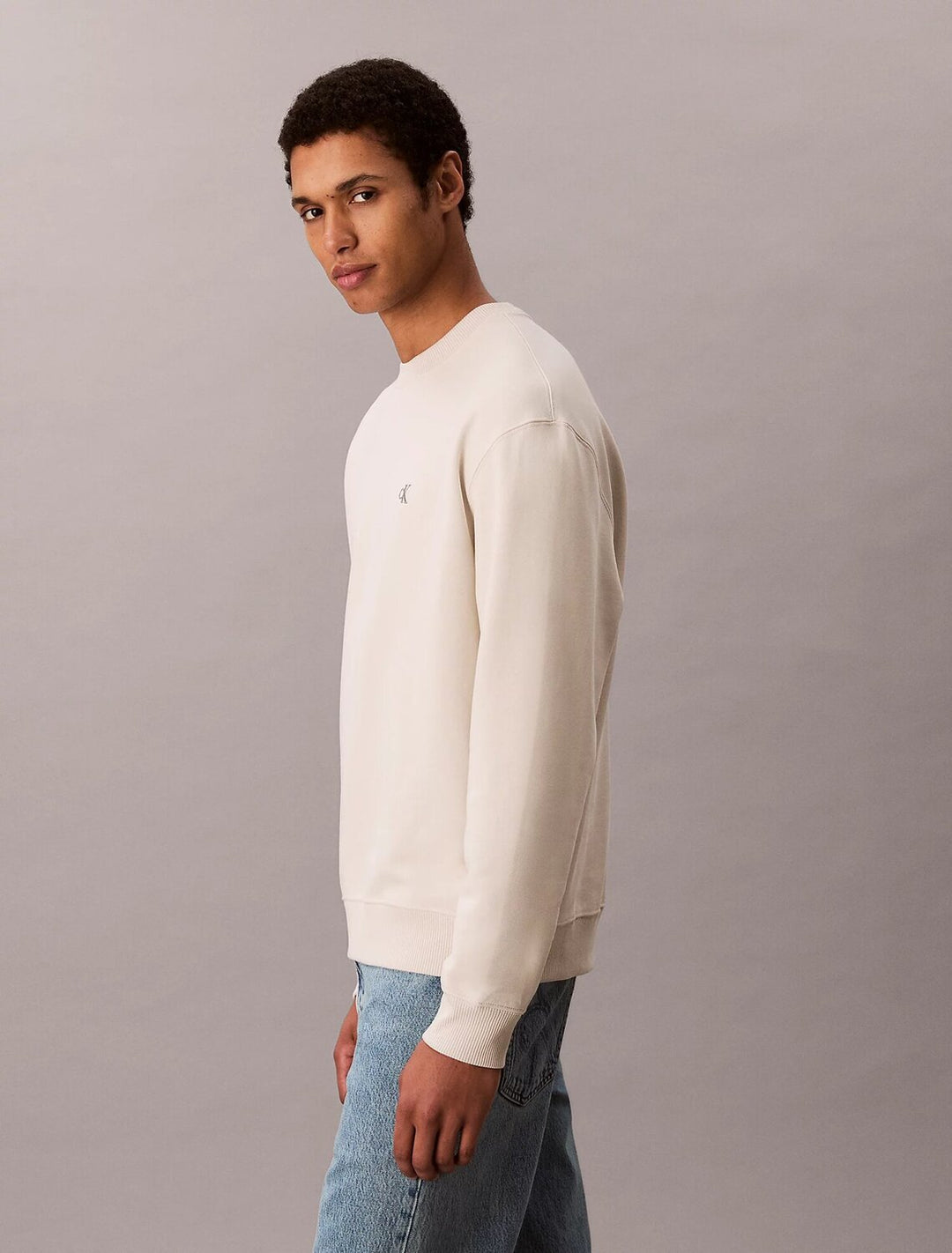 CALVIN KLEIN  Maglione Giro Logo Ricamato Uomo |  JEK PIT